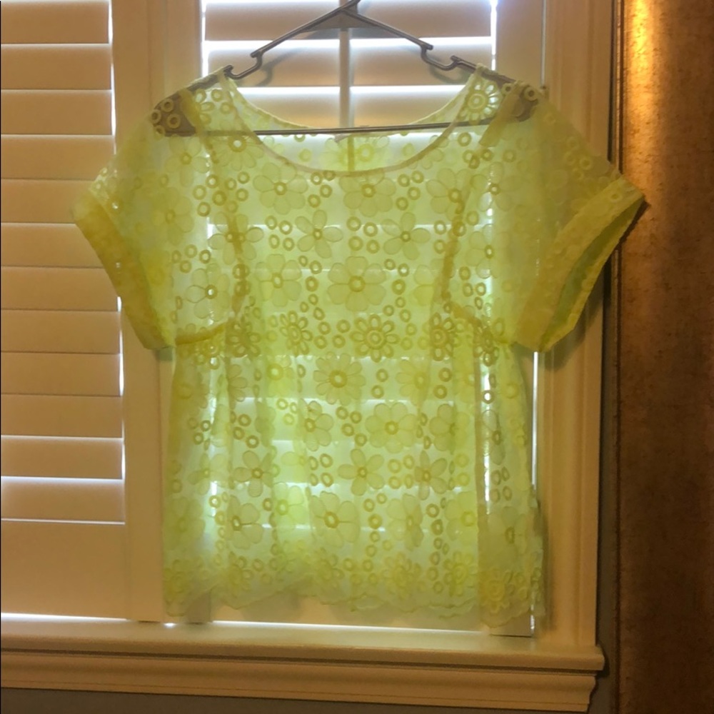 Neon yellow blouse